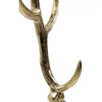 Mars & More Kaarsen Standaard gewei goud 2 h38cm