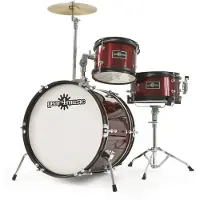 Gear4Music Junior 3 Piece Drum Kit by Wine Red