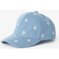Sissy-Boy Blauwe denim pet met bloemen
