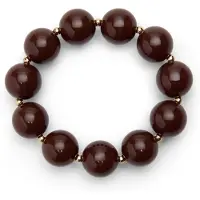 Manfield Bruine kralenarmband | Maat adult