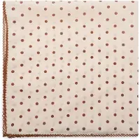 Manfield Beige sjaaltje met bruine stippen | Maat adult
