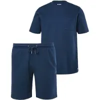JP 1880 Regular Fit pyjama donkerblauw, Effen