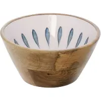 J-Line Schaal Mangohout Blauw/Wit Medium