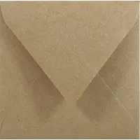 Netuno Ecologische bruine enveloppen vierkant K4-145 - 145 x 145 mm - 25 stuks - NK natgelijmde - 100 gram - Eko Design -