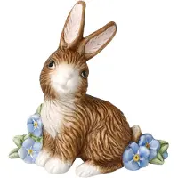 Goebel - Pasen | Decoratief beeld Natuurlijke Haas - Jaarhaas 2026 | Porselein - 8cm - Paashaas