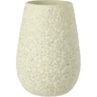 J-Line vaas Mozaïek - glas - wit/groen