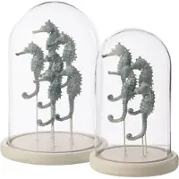 J-Line stolp Zeepaard - glas - wit/blauw - large