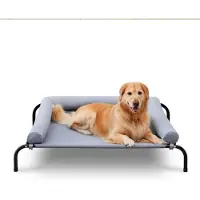 Core Koele Hondenstretcher – Hondenbank op Poten – Verhoogd Hondenbed – Grijs - 105cm x 80cm x 20cm