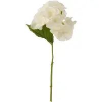 J-Line bloem hortensia Frisse Toets - textiel - wit - small - 4 stuks