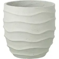 J-Line bloempot Golf + Buiten zand - steen - wit - medium