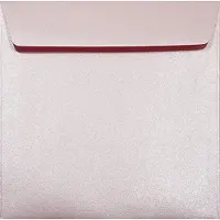 Netuno Metallic (parelmoer) roze enveloppen vierkant K4-156 - 156 x 156 mm - 25 stuks - NK natgelijmde - 120 gram - Majestic -