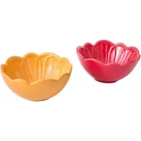 J-Line schaal Bloem - porselein - mix - large - doos van 2