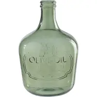 J-Line vaas - glas - olijfgroen