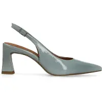 No Stress - Dames - Blauwe lak slingbacks - Maat 41