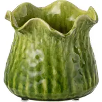 J-Line bloempot Ronny Onregelmatig - keramiek - groen - large