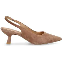 Manfield - Dames - Bruine suède slingbacks - Maat 42