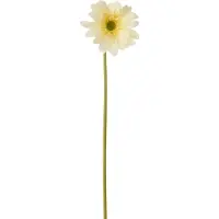 J-Line gerbera Echt Gevoel - kunststof - ecru - 6 stuks