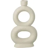 J-Line vaas Soliflore 2 Rings - steengoed - wit - large