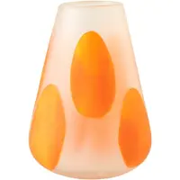 J-Line windlicht Stippen - glas - oranje - small