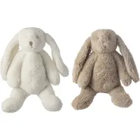 J-Line decoratie Konijn - polyresin - wit/beige - large - set van 2