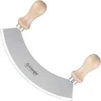 Triangle Wiegemes 17.5cm - Scherp & Stijlvol - RVS met Beukenhouten Heft