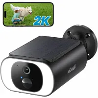 IeGeek Solar Camera - Draadloze Beveiligingscamera voor Buiten - Buiten Camera met Zonnepaneel - Bewakingscamera voor Buiten - Beveiligingscamera Buiten - 2K Ultra HD - Met Wifi en App