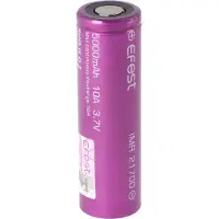 Efest IMR21700 5000mAh lithium-ion batterij, 3,7V, maximaal 10A, platte bovenkant, afmetingen 70,3 x 21,2 mm