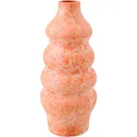 J-Line vaas - keramiek - oranje/wit - large