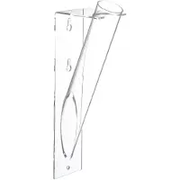 J-Line vaas Tube - kunststof - transparant - small - 2 stuks