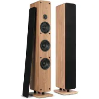 Audizio Arco passieve HiFi speakerset - Vloerstaande zuil luidsprekers - 320W - Houtlook