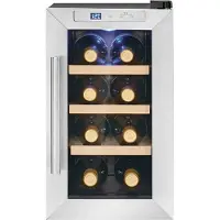 Core Professionele Horica Minibar Koeling – Wijnkoelkast 23L – Flessenkoelkast met Glazen Deur – Zwart - ‎31cm x 54cm x 52cm
