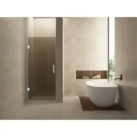 Wiesbaden Nisdeur Less 90x200 cm 8 mm Nano Vintage Brons Glas Mat Wit