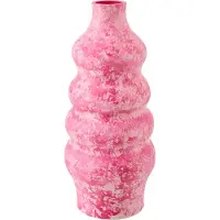 J-Line vaas - keramiek - roze/wit - large