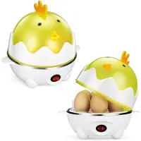 Ren Eierkoker Electrisch - Eierkoker - Eierkoker met Timer - 1-7 eieren - Geel - 16cm x 16cm x 17cm