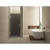 Wiesbaden Nisdeur less 70x200 cm 8 mm nano rookglas chroom