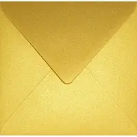 Netuno Metallic (parelmoer) gouden enveloppen vierkant K4-153 - 153 x 153 mm - 25 stuks - NK natgelijmde - 120 gram - Aster Metallic -