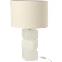 J-Line tafellamp 3 Kubussen - glas - wit