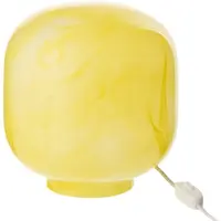 J-Line tafellamp bola glas small - geel - 21 x 22 cm