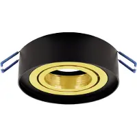 Strühm ODYN - inbouwspot Armatuur - Rond - Zwart / goud kleur - 90mm