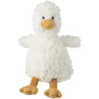 J-Line knuffelbeer Eend Staand - polyester - wit/geel - small