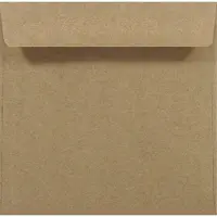Netuno Ecologische bruine enveloppen vierkant K4-155 - 155 x 155 mm - 25 stuks - HK zelfklevend met plakstrip - 100 gram - Eko Design -