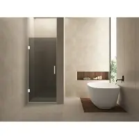 Wiesbaden Nisdeur Less 80x200 cm 8 mm Nano Rookglas Mat Wit