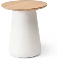 Solpuri Queen lounge en bijzettafel beton/teak rond