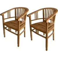 Axi Talia Teak Tuinstoelen – Houten tuinstoelen – Set van 2 stuks – 100% Teak – 180 kg draagkracht – Tuin, terras of balkon