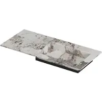 Ink Post Meubelwastafel 100x45cm Keramische Slab - Rechts - Zonder Kraangat - Island Glossy - Keramiek - 8718835383909 - Rechthoekig - Wastafels,
