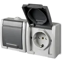Elektro-Plast STOPCONTACT AQUANT 1245-10 GRIJS