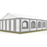 TOOLPORT Partytent 5x8 m, PE 450, grijs-wit