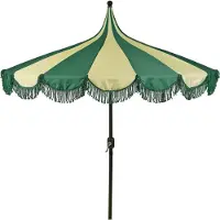 Mica Decorations Kim stokparasol donker groen - Ø235 x 238 cm