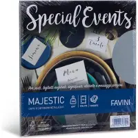 Favini Majestic Argento Silver – 10 Metallic Enveloppen 170×170 mm – 120 g/m² – Glimmend Zilver Parelmoer – Voor Special Events, Luxe Post & Uitnodigingen – Made in Italy