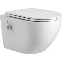 Boss & Wessing Wandcloset BWS Tado Pro met Bidetkraan Randloos Glans Wit 52.5 cm (incl. Zitting)